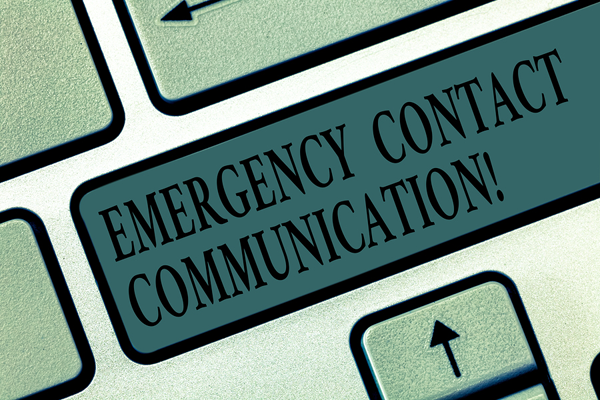 emergency contact information button on keyboard