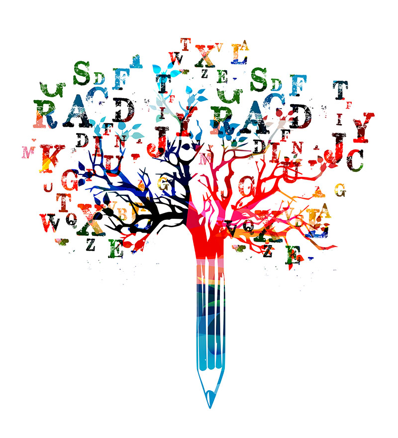 Artistic tree representing school website readability