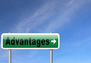 Image of road sign with the word advantages representing school marketing advantages
