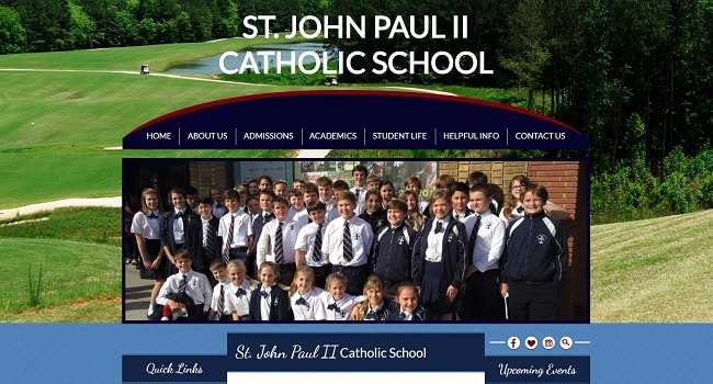 Private School Web Design: St. John Paul II Catholic School