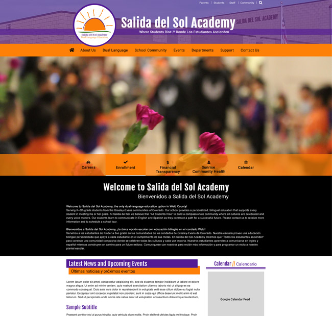Example of Salida Del Sol Academy