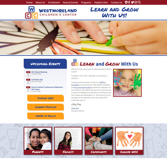 Westmoreland Children's Center website template